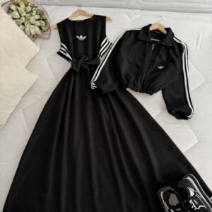 طقم كلوش نسائي أناقة رياضية بلمسة أنثوية