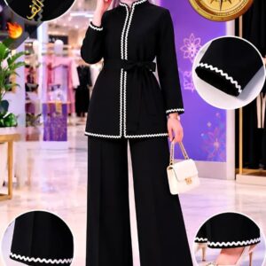 طقم فاخر بتصميم عصري ولمسات سوداء