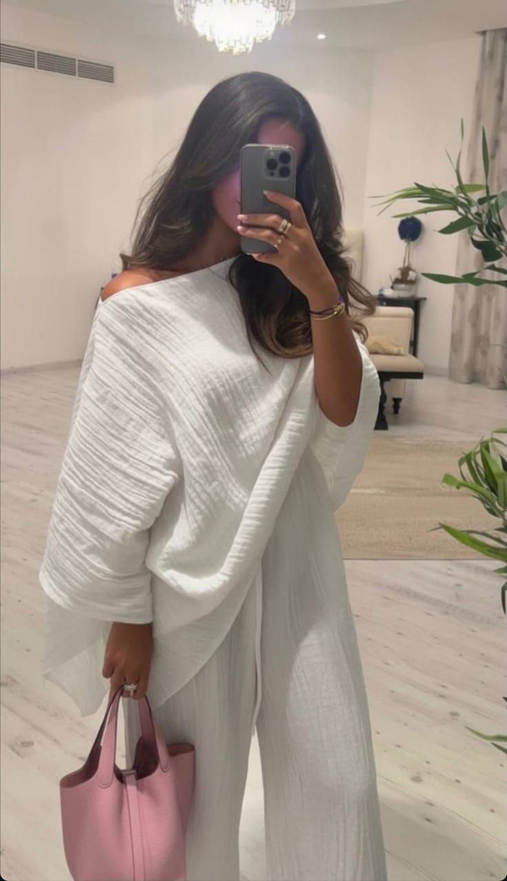 سيت سكارف قطعتين لينن تركي - الصورة 2