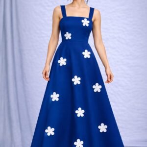 👗 فستان ماكسي وردي - طبعة الفراشات