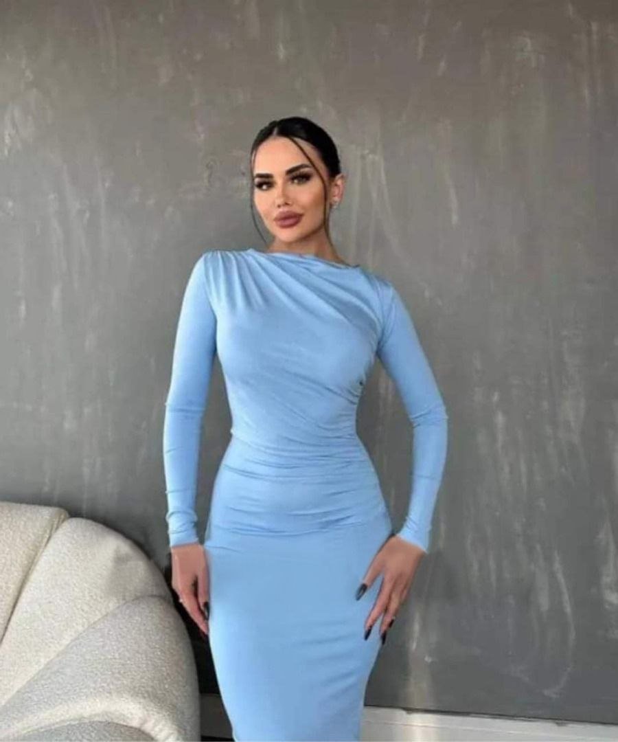 فستان يوغا قطن ليكرا أجنبي مكفول - الصورة 6