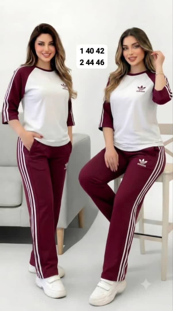 بيجامه أديداس صيفية ثقيلة كريب سكوبا أجنبي نوع أول - الصورة 5