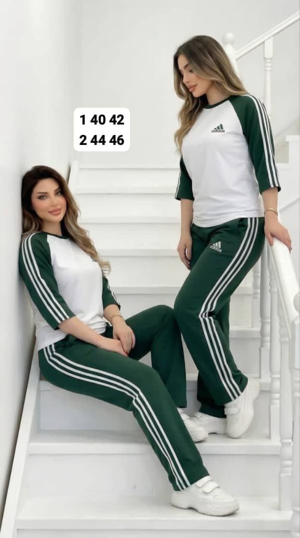 بيجامه أديداس صيفية ثقيلة كريب سكوبا أجنبي نوع أول - الصورة 3
