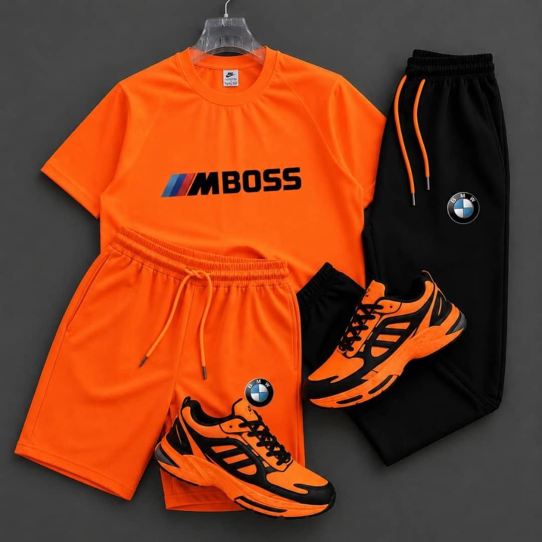 طقم MBOSS الرياضي 3 قطع قطن توفليس ميكرو نخب أول | كوبل - الصورة 2